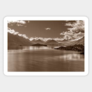 Lake Wakatipu in Sepia Sticker